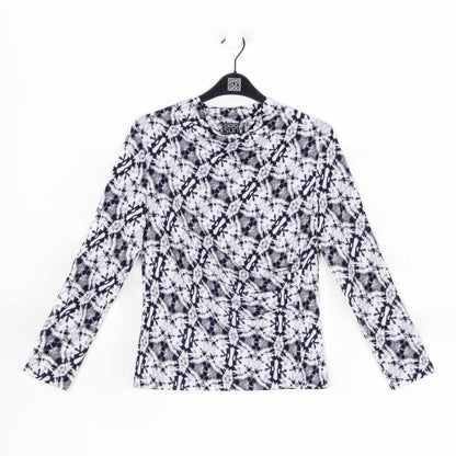 Textured Draped Neck Side Ruched Top - Circle Emblem - Final Sale! | Clara Sunwoo Hot Sale