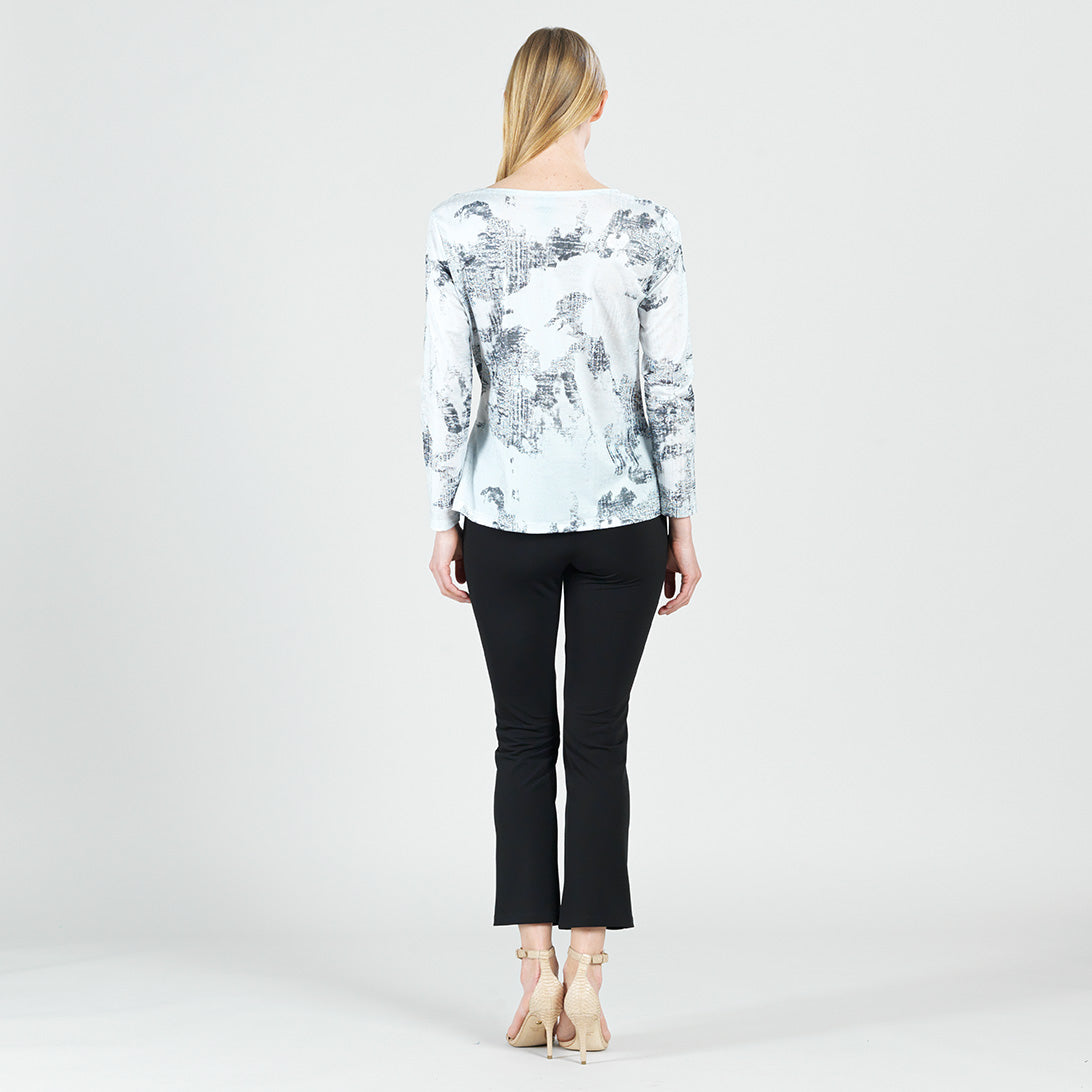 Foil Knit - Side Tie Waist Top - Abstract Marble - Final Sale! | Clara Sunwoo Trusted