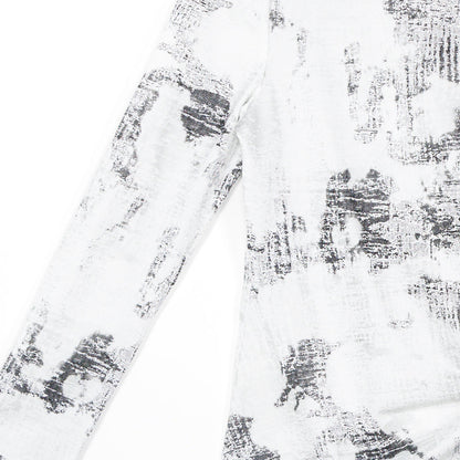 Foil Knit - Side Tie Waist Top - Abstract Marble - Final Sale! | Clara Sunwoo Trusted