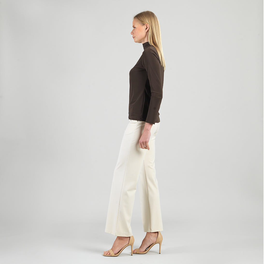 Mock Funnel Neck Top - Brown | Clara Sunwoo Top Pick