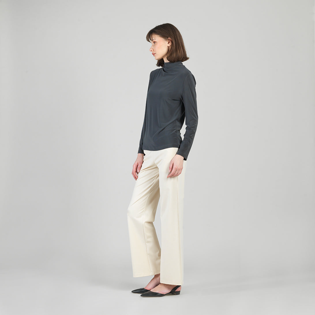 Mock Funnel Neck Top - Charcoal | Clara Sunwoo Popular