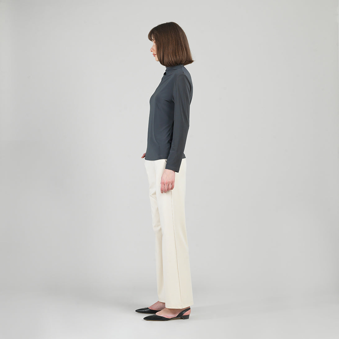 Mock Funnel Neck Top - Charcoal | Clara Sunwoo Popular