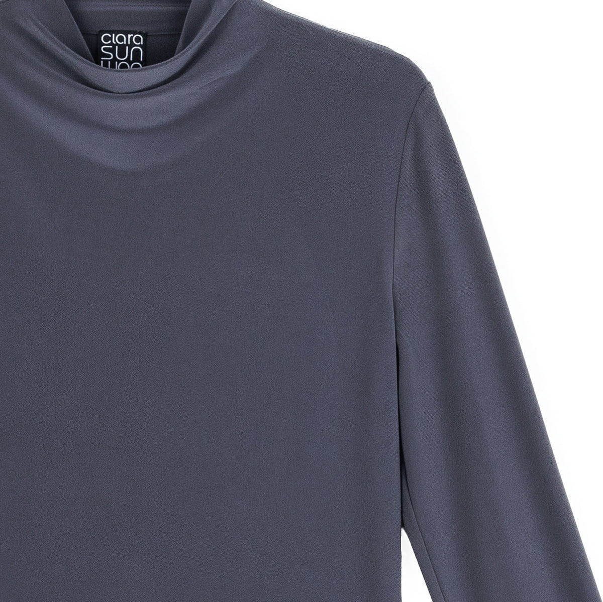 Mock Funnel Neck Top - Charcoal | Clara Sunwoo Popular