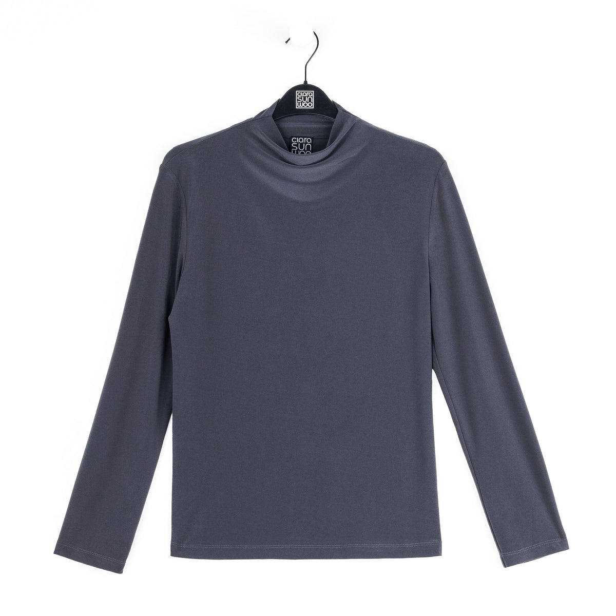 Mock Funnel Neck Top - Charcoal | Clara Sunwoo Popular