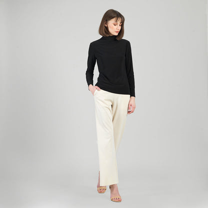 Mock Funnel Neck Top - Black | Clara Sunwoo Smart Buy