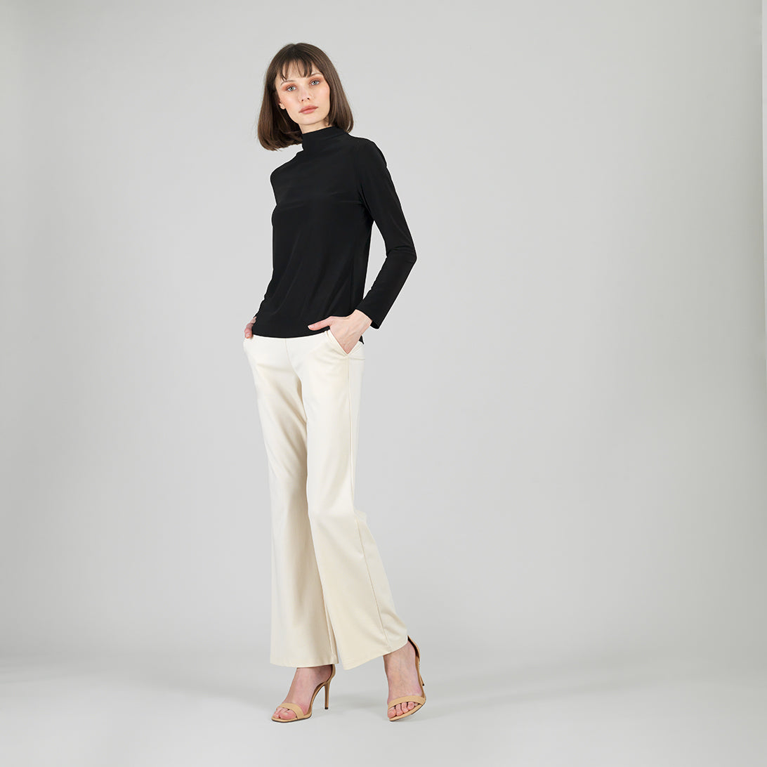 Mock Funnel Neck Top - Black | Clara Sunwoo Smart Buy