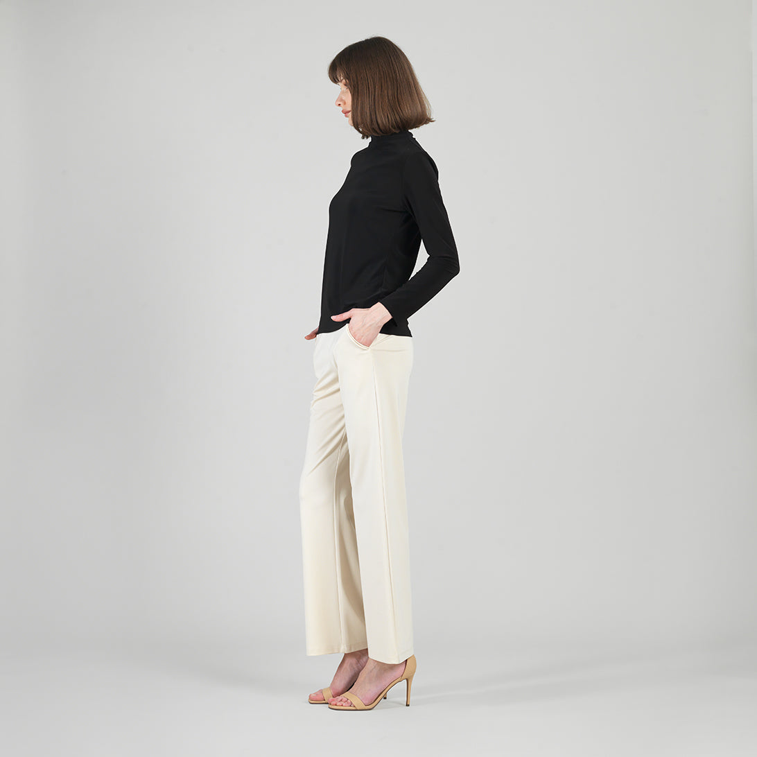 Mock Funnel Neck Top - Black | Clara Sunwoo Smart Buy