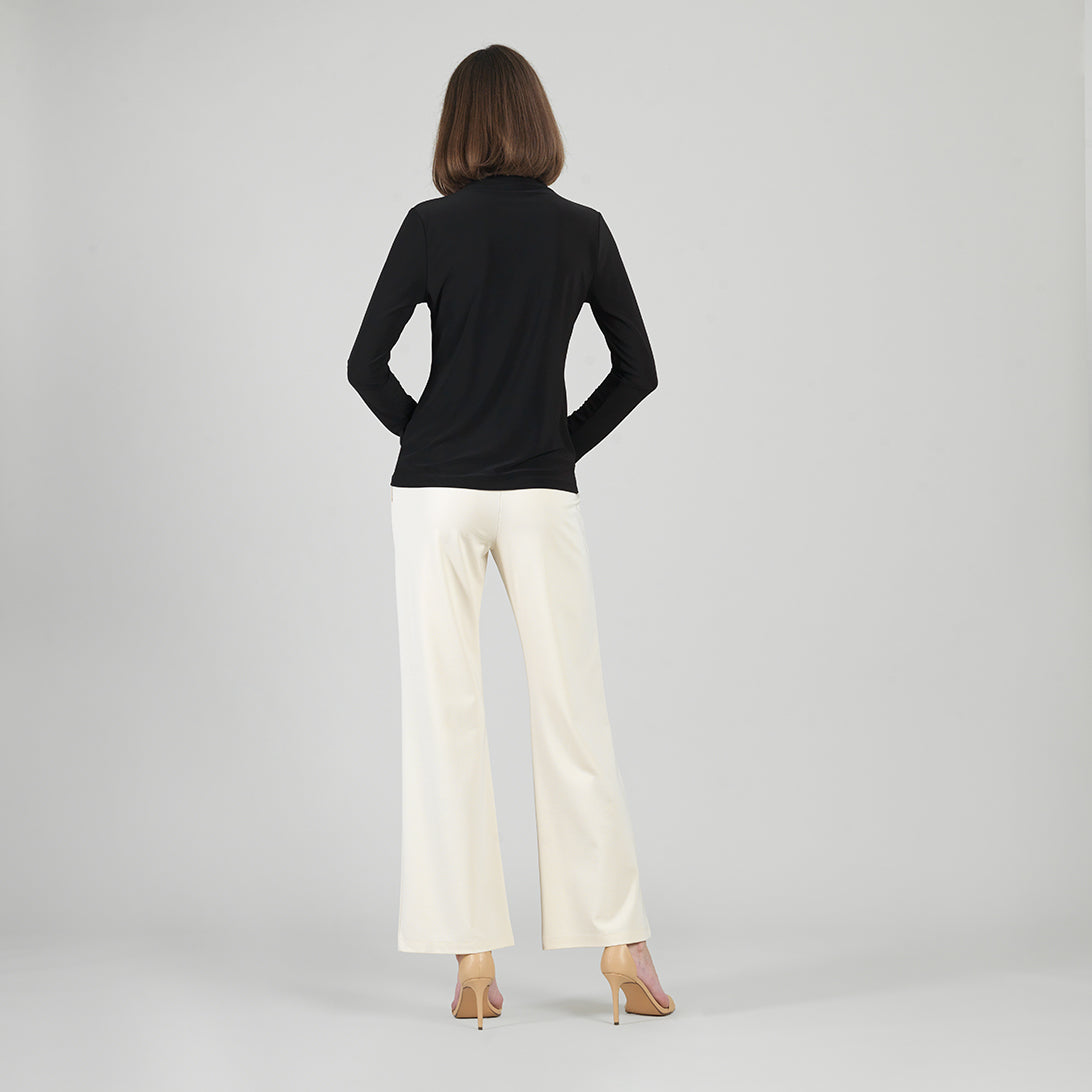 Mock Funnel Neck Top - Black | Clara Sunwoo Smart Buy