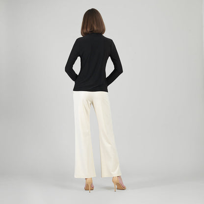 Mock Funnel Neck Top - Black | Clara Sunwoo Smart Buy