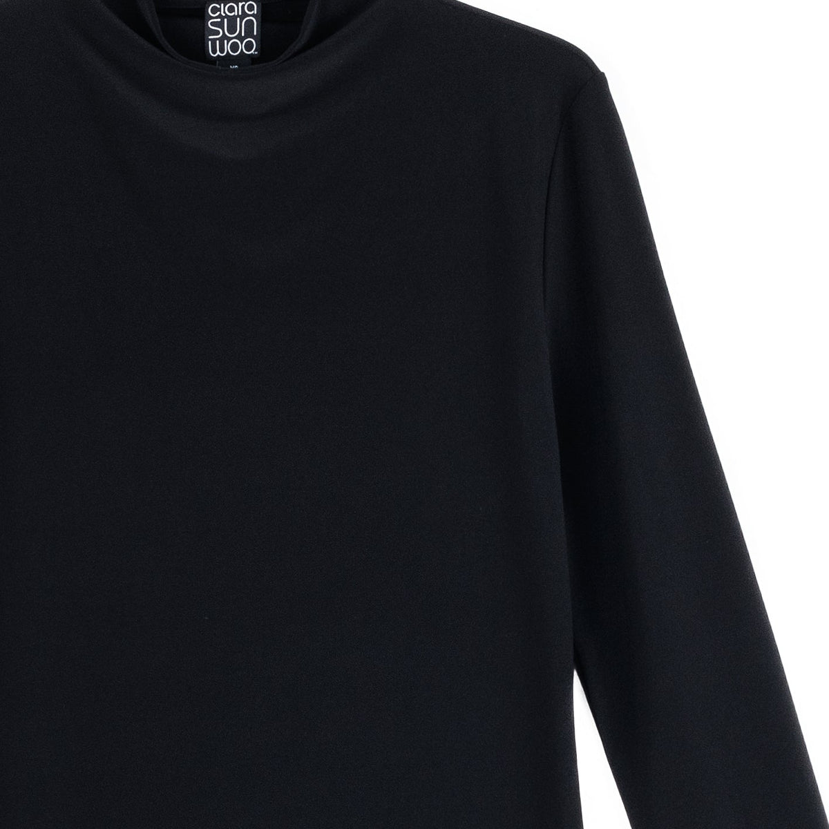 Mock Funnel Neck Top - Black | Clara Sunwoo Smart Buy