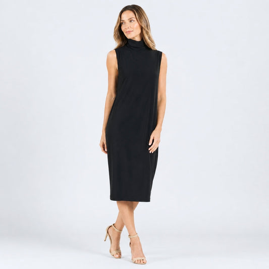 Signature Mock Neck Midi Dress - Black - Final Sale! | Clara Sunwoo Latest