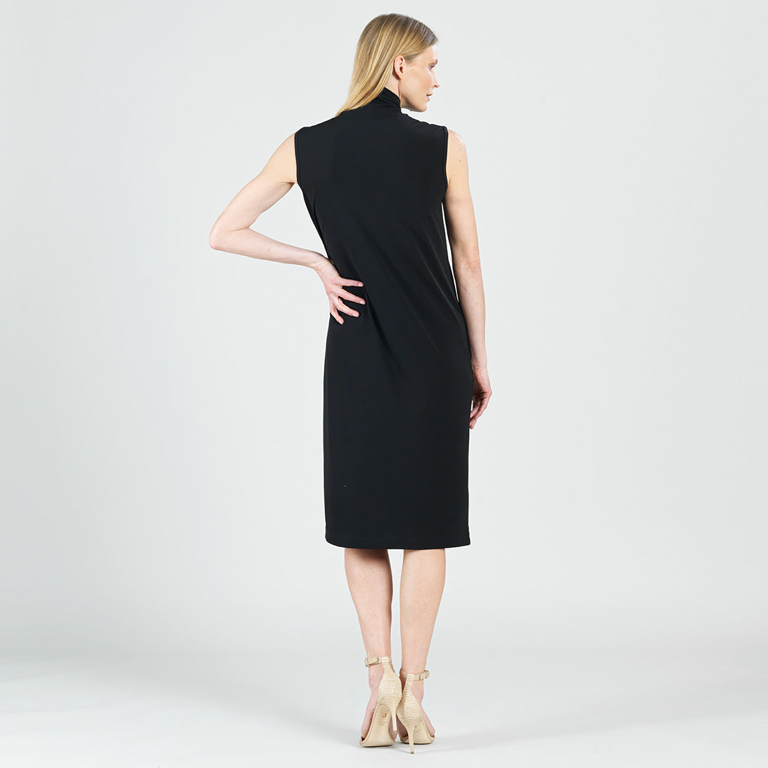Signature Mock Neck Midi Dress - Black - Final Sale! | Clara Sunwoo Latest
