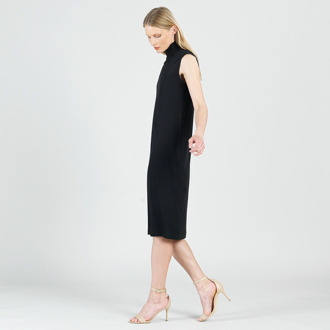 Signature Mock Neck Midi Dress - Black - Final Sale! | Clara Sunwoo Latest