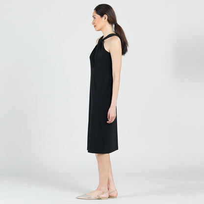 Grecian Halter Midi Sheath Dress - Black - Final Sale! | Clara Sunwoo Quality
