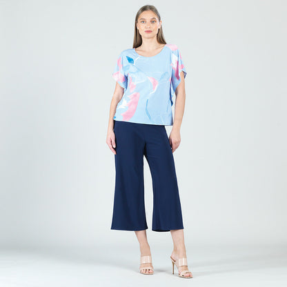 Flutter Sleeve Top - Floral Sketch-Peri - Final Sale | Clara Sunwoo Best Seller
