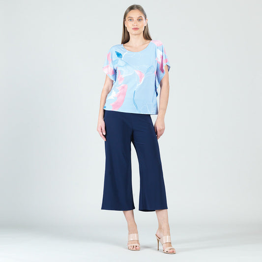 Flutter Sleeve Top - Floral Sketch-Peri - Final Sale | Clara Sunwoo Best Seller