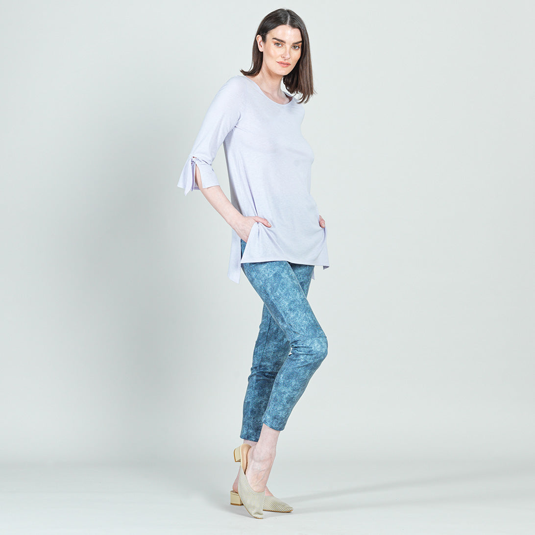 Peach Knit - Tie Cuff Side Vent Tunic - Lavender - Final Sale! | Clara Sunwoo Discount
