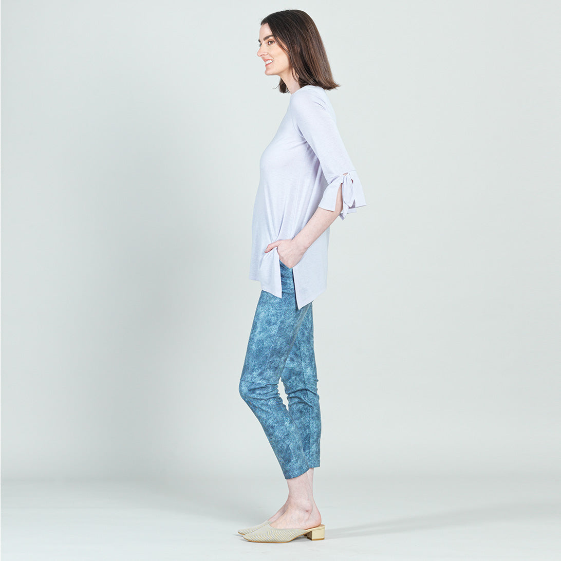Peach Knit - Tie Cuff Side Vent Tunic - Lavender - Final Sale! | Clara Sunwoo Discount