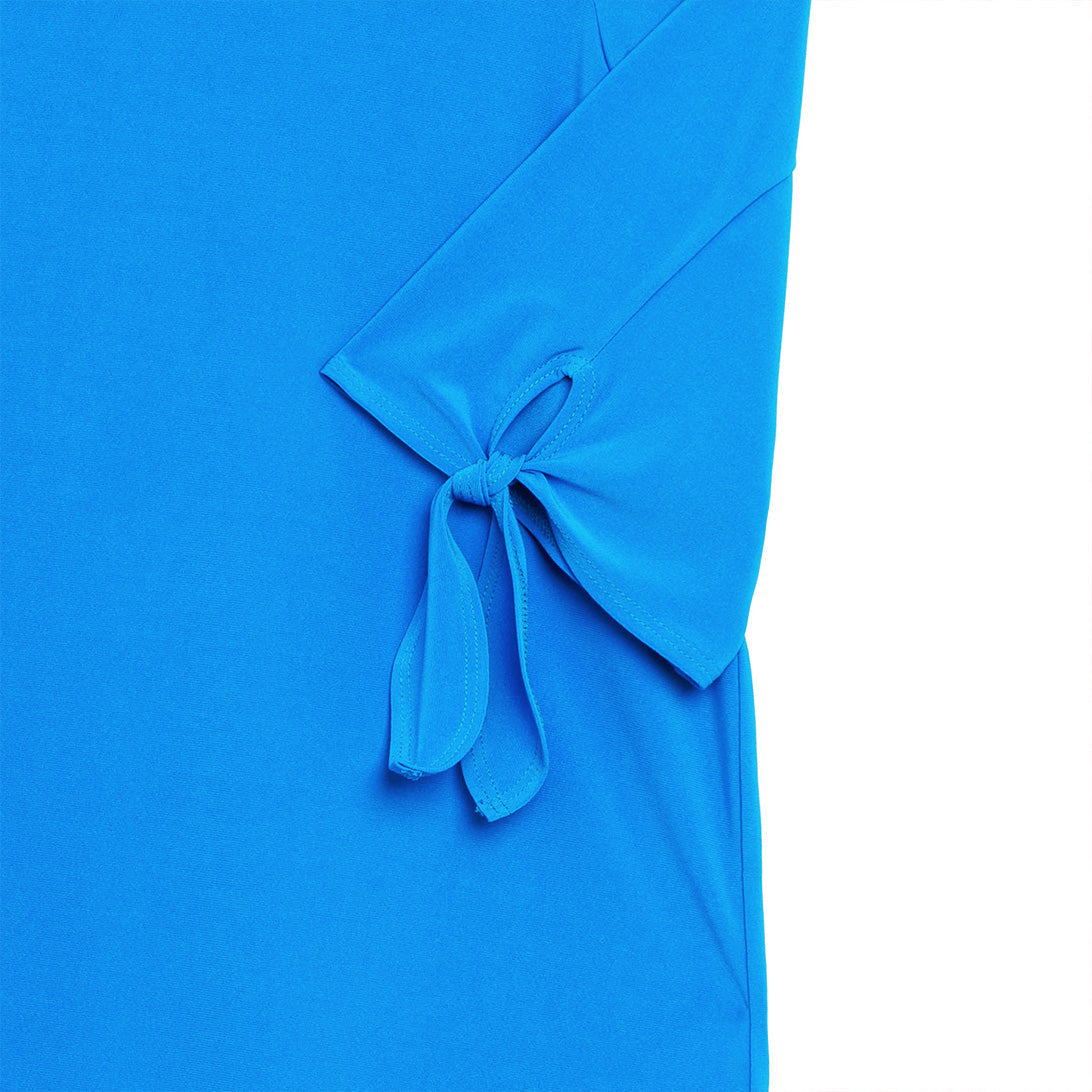 Tie Cuff Asymmetrical Vent Tunic - Brilliant Blue - Final Sale | Clara Sunwoo Exclusive