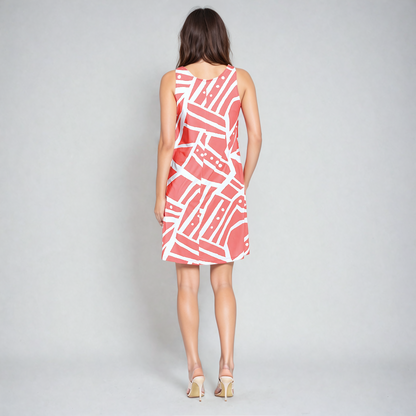 Jewel Neck Swing Dress - Stripes+Dots - Final Sale! | Clara Sunwoo Best Seller