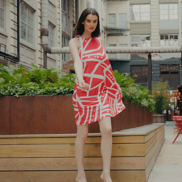 Jewel Neck Swing Dress - Stripes+Dots - Final Sale! | Clara Sunwoo Best Seller