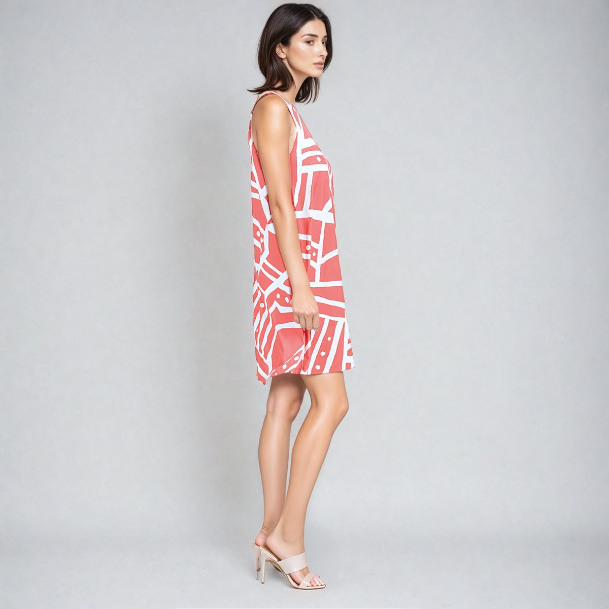Jewel Neck Swing Dress - Stripes+Dots - Final Sale! | Clara Sunwoo Best Seller