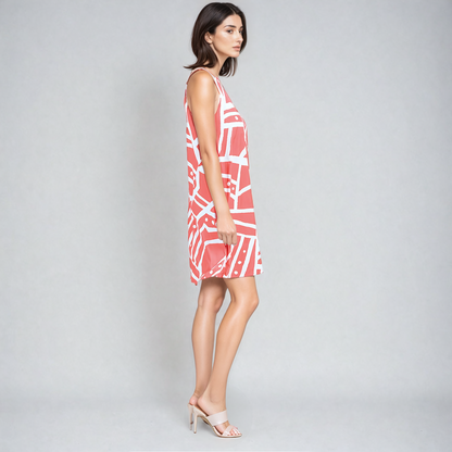 Jewel Neck Swing Dress - Stripes+Dots - Final Sale! | Clara Sunwoo Best Seller