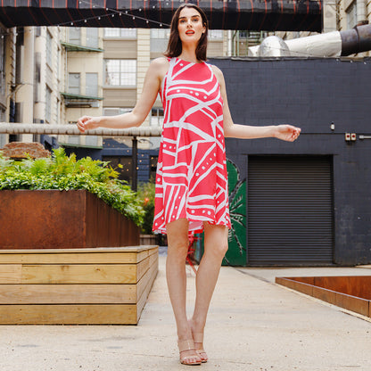 Jewel Neck Swing Dress - Stripes+Dots - Final Sale! | Clara Sunwoo Best Seller