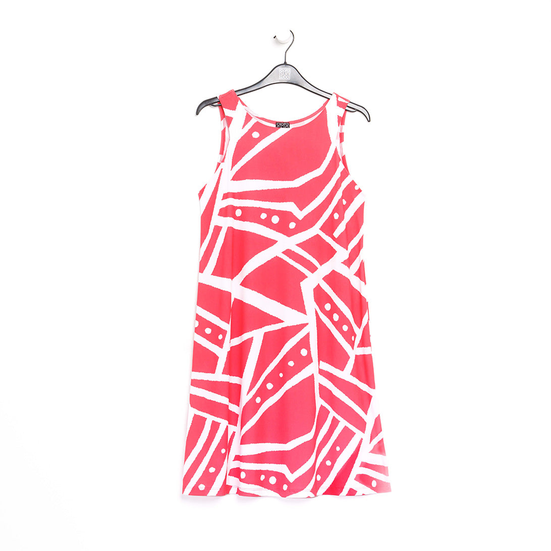 Jewel Neck Swing Dress - Stripes+Dots - Final Sale! | Clara Sunwoo Best Seller