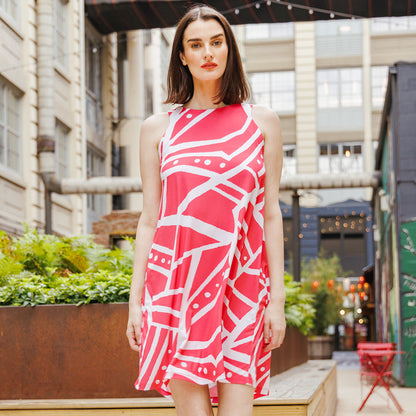 Jewel Neck Swing Dress - Stripes+Dots - Final Sale! | Clara Sunwoo Best Seller