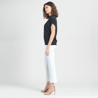 Modal Cotton - Funnel Neck Side Cinched Top - Black - Final Sale! | Clara Sunwoo Quality