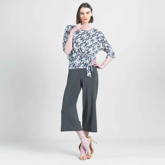 Textured Side Tie Top - Circle Emblem - Final Sale! | Clara Sunwoo Sale