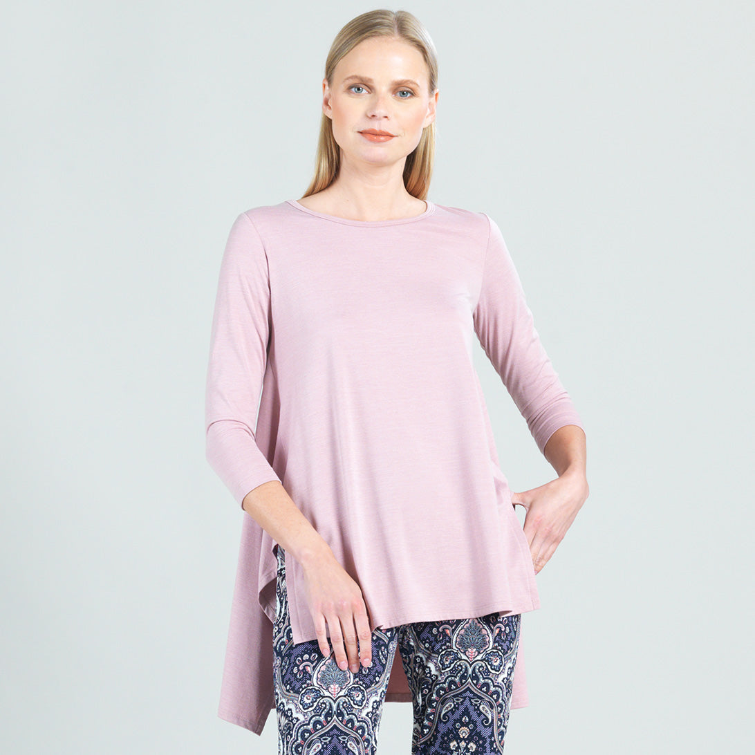 Peach Knit - Round Neck Envelope Hem Tunic - Blush - Final Sale! | Clara Sunwoo Great Value