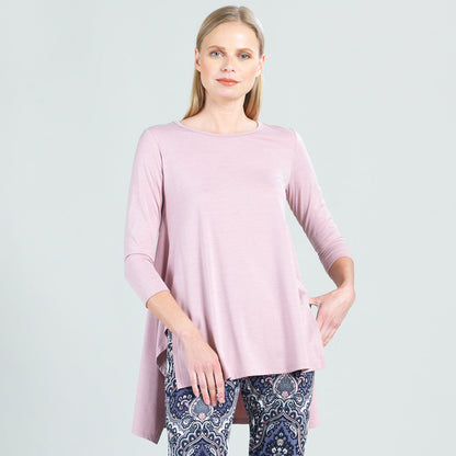 Peach Knit - Round Neck Envelope Hem Tunic - Blush - Final Sale! | Clara Sunwoo Great Value