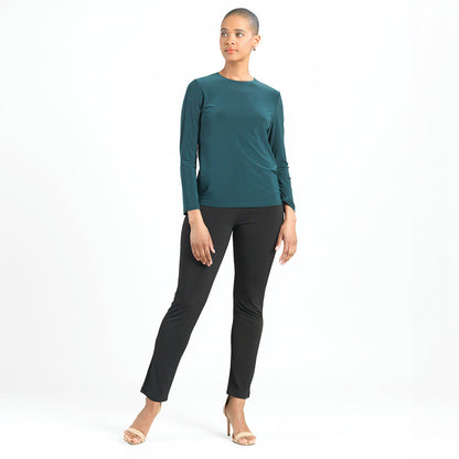 Signature Crew Neck Top - Hunter Green - Final Sale | Clara Sunwoo Exclusive