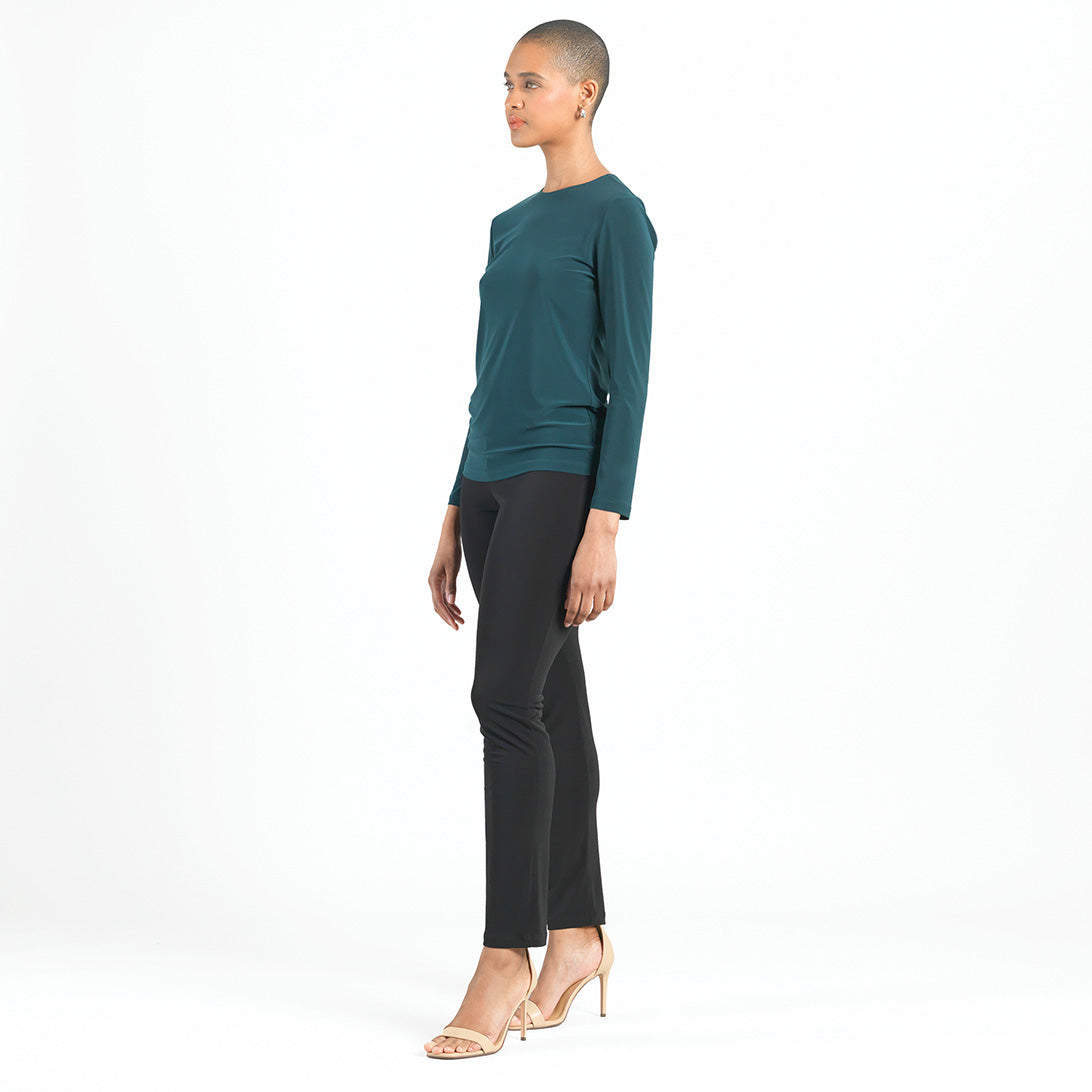 Signature Crew Neck Top - Hunter Green - Final Sale | Clara Sunwoo Exclusive