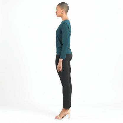 Signature Crew Neck Top - Hunter Green - Final Sale | Clara Sunwoo Exclusive
