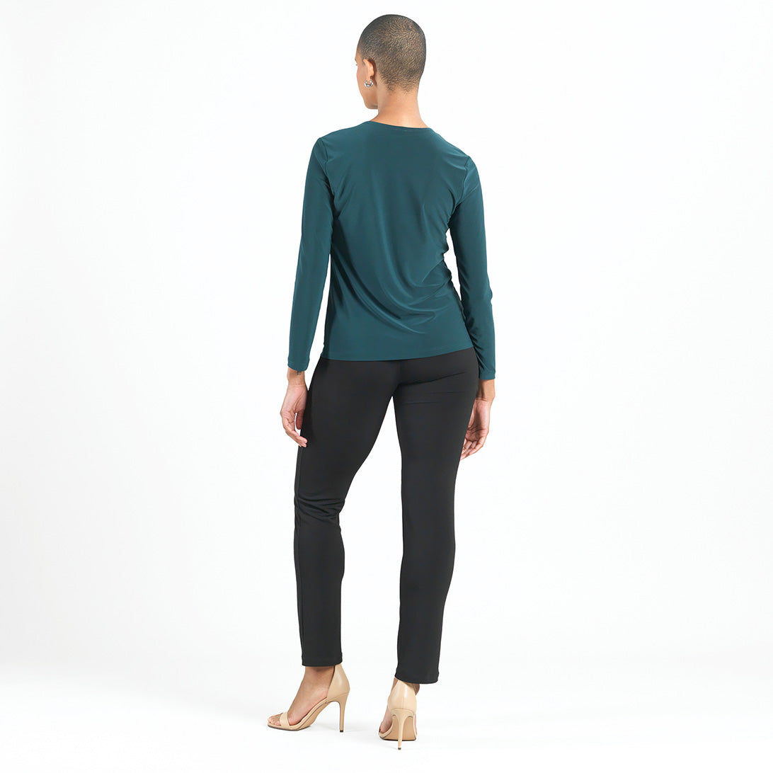 Signature Crew Neck Top - Hunter Green - Final Sale | Clara Sunwoo Exclusive