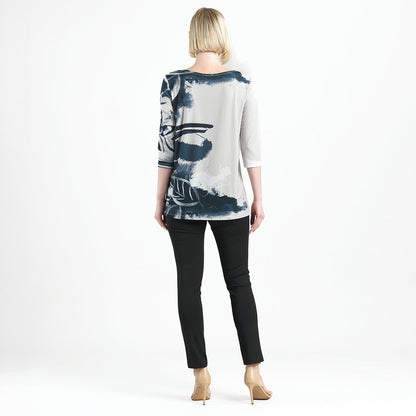 Scoop Neck Tunic  - Misty Petals - Final Sale! | Clara Sunwoo Top Pick