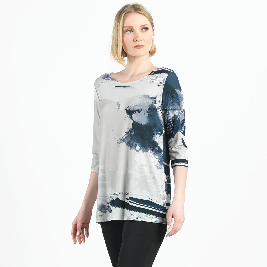 Scoop Neck Tunic  - Misty Petals - Final Sale! | Clara Sunwoo Top Pick