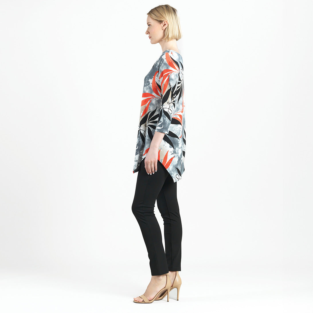 Kerchief Angle Hem Tunic - Leaf Scatter - Final Sale! | Clara Sunwoo Popular