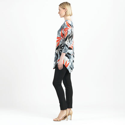 Kerchief Angle Hem Tunic - Leaf Scatter - Final Sale! | Clara Sunwoo Popular