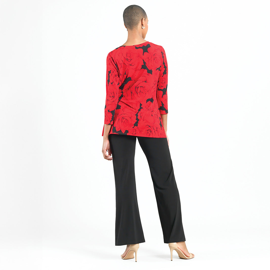 Surplice Faux Wrap Side Tie Tunic - Rose Floret - Final Sale! | Clara Sunwoo Best Price