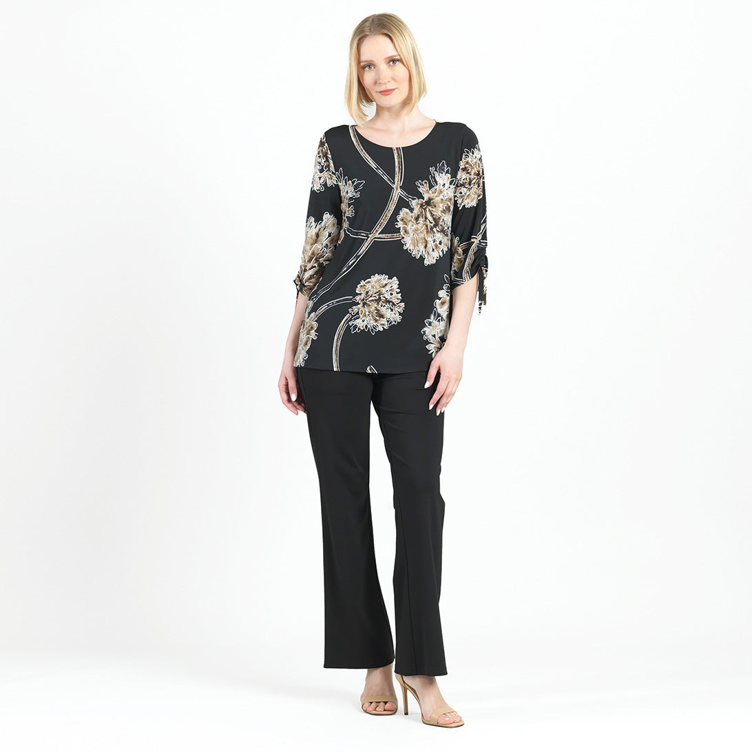 Textured Pull-Tie Cuff Tunic - Mum Blossom - Final Sale! | Clara Sunwoo Deals