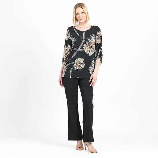 Textured Pull-Tie Cuff Tunic - Mum Blossom - Final Sale! | Clara Sunwoo Deals