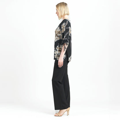 Textured Pull-Tie Cuff Tunic - Mum Blossom - Final Sale! | Clara Sunwoo Deals