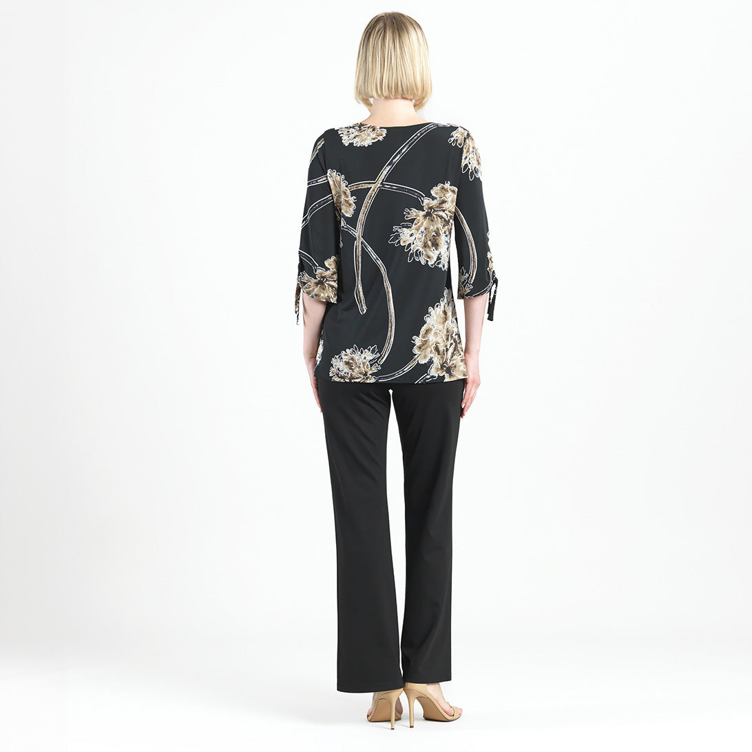 Textured Pull-Tie Cuff Tunic - Mum Blossom - Final Sale! | Clara Sunwoo Deals