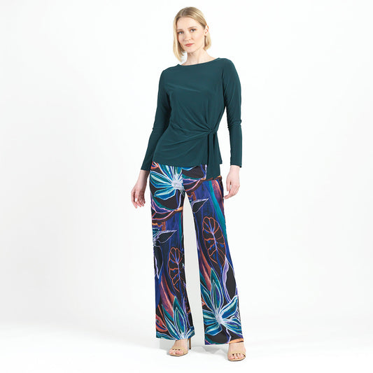 Side Tie Waist Top - Hunter Green - Final Sale | Clara Sunwoo Value