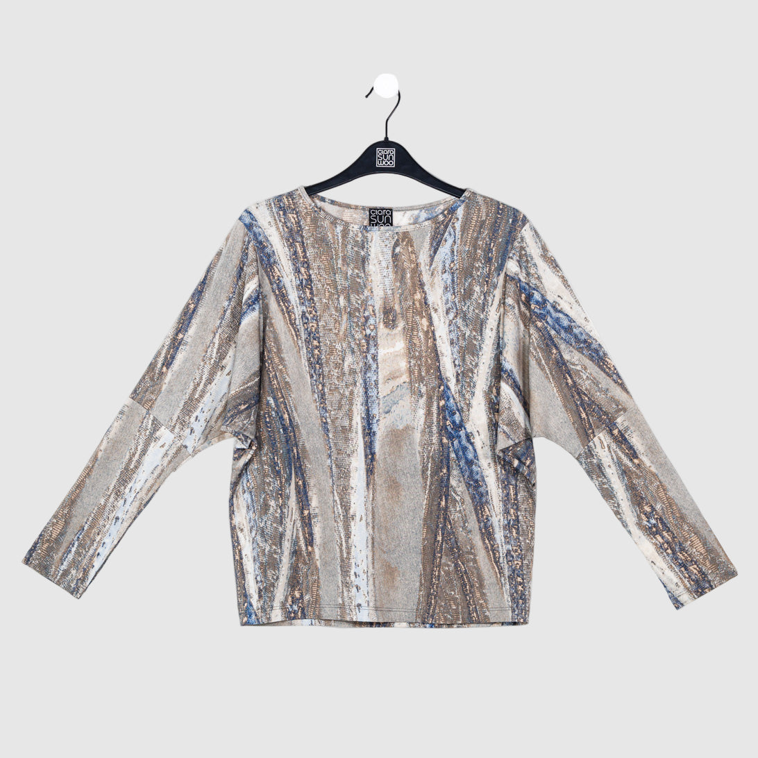 Dolman Sleeve Top - Python Taupe - Final Sale! | Clara Sunwoo Quality