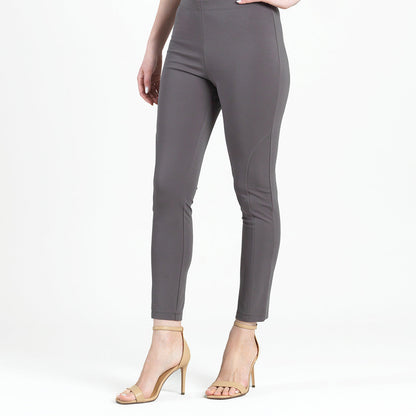 Rayon-Ponte Knit - Slim Rider Pant - Mocha - Final Sale! | Clara Sunwoo Best Seller